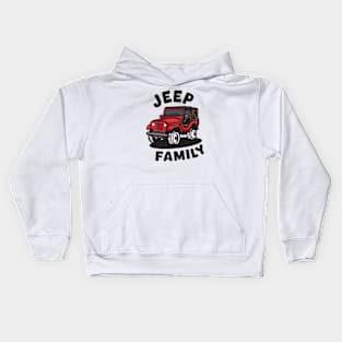 Jeep Lover  Off Road Car Design Family Kids Hoodie